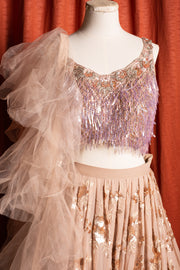 Embd top & georgette skirt W8A_1003