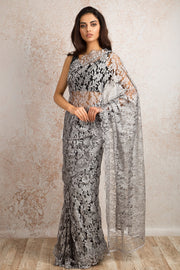 French Chantilly Lace Saree 21778G_2