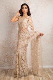 French Chantilly Lace Saree 21778G_6