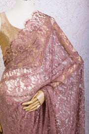 French Chantilly Lace Saree 21778G_5