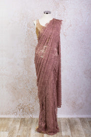 French Chantilly Lace Saree 21778G_5