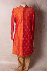 I8/2002 Hand Embroidered Silk Sherwani