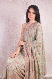 Kashmiri work embd saree M9_524A