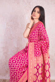 Bandhani woven saree Q9-9D