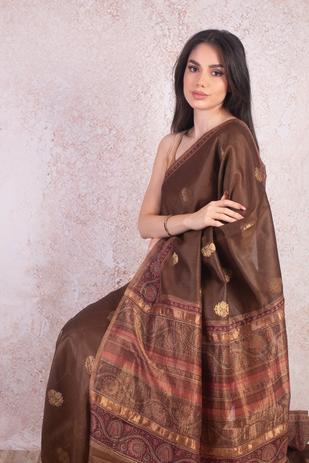 Tassarbutti weave print saree E9_190