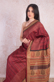 Tassar saree kanthawork E9_220