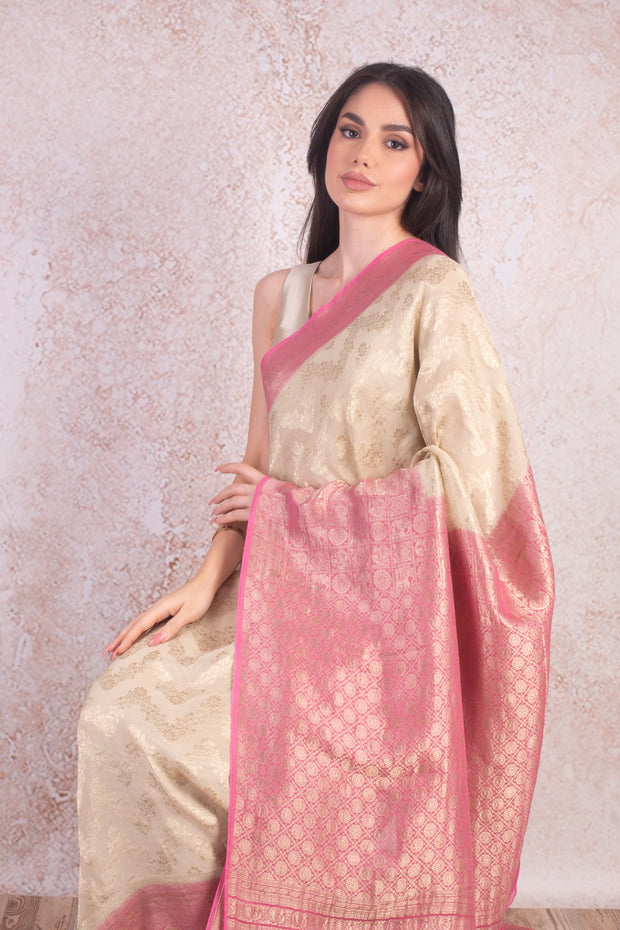 Georgette woven saree B9_76A