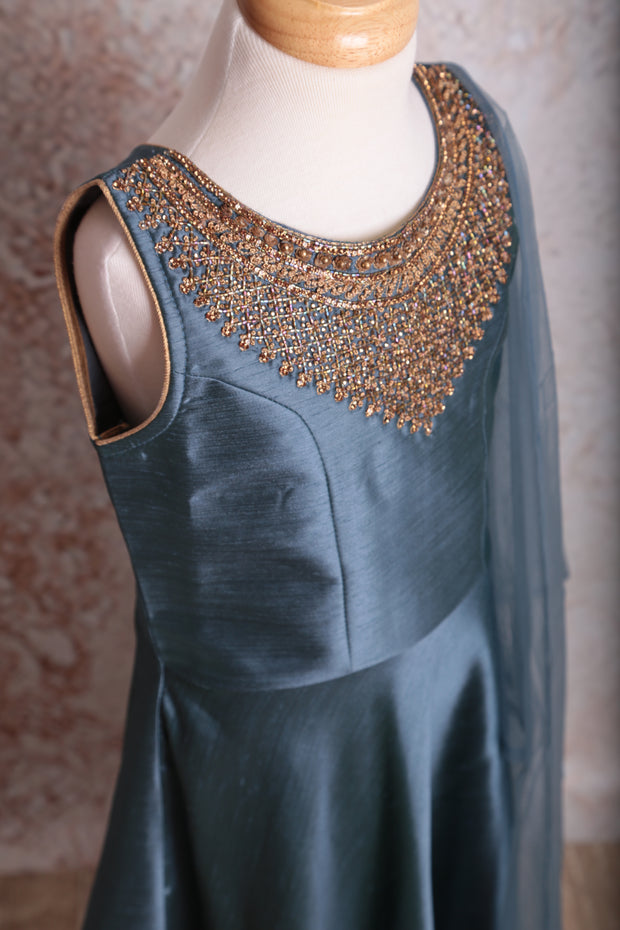 Embd dress/leggings R8_4399 - Variety Silk House Ltd