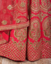 J7/1176 Dupion lengha/net skirt - Variety Silk House Ltd