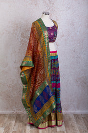 H7/2026 Embd choli/crush skirt - Variety Silk House Ltd