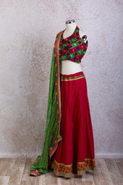 H7/2057 Phulkari choli/skirt - Variety Silk House Ltd
