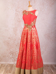 I8/1002 Dupion embd dress - Variety Silk House Ltd