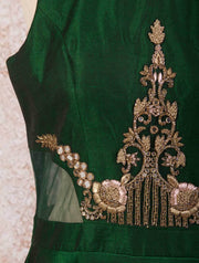 I8/1011 Dupion embd dress - Variety Silk House Ltd