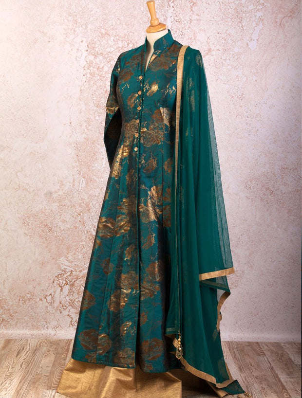 I8/1102 Floral jacket/skirt - Variety Silk House Ltd