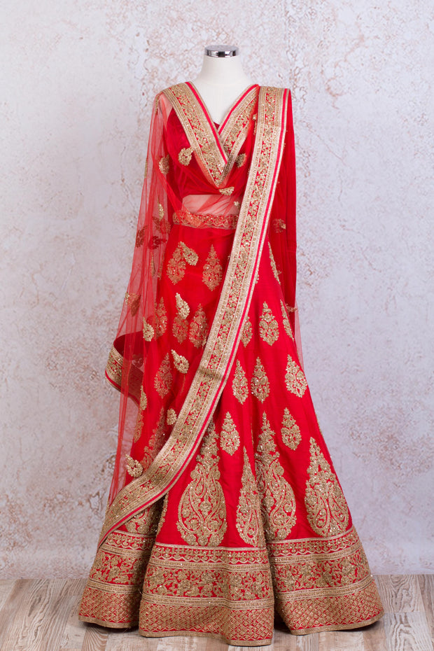 Dupion embd lengha & net dup N8_1166 - Variety Silk House | Silk lehenga,  Outfits, Bridal outfits