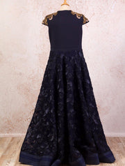 J8/1015 Net Emb Dress - Variety Silk House Ltd