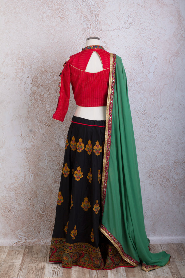 K8/2033 Reshamwork choli/skirt - Variety Silk House Ltd