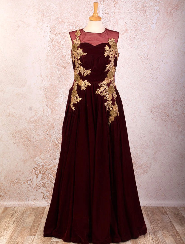 K8/1015 Velvet/Net Dress - Variety Silk House Ltd
