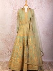 KMJ1199 Emb Anarkali Dress - Variety Silk House Ltd